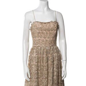 Alice + Olivia Gold Sequin Dress